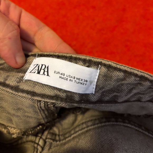 Zara brown double waist straight leg mid rise TRF jeans made in Europe NWT - Picture 12 of 15